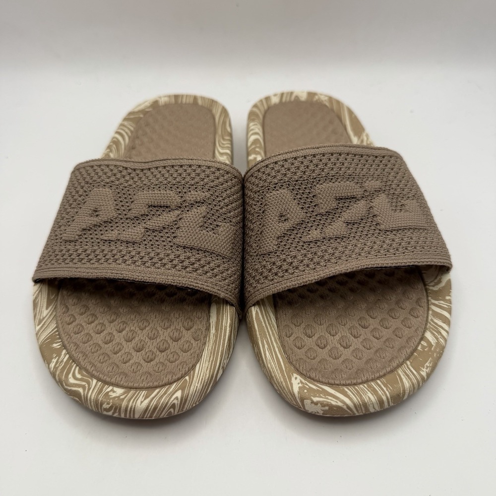 APL Big Logo TechLoom Knit Sport Slide Almond/Creme/Marble Women's 6